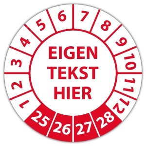 Keuringssticker met uw tekst - Keuringslabels