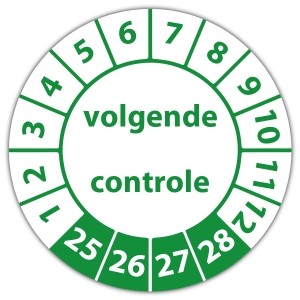 Keuringssticker volgende controle - Keuringsstickers op rol