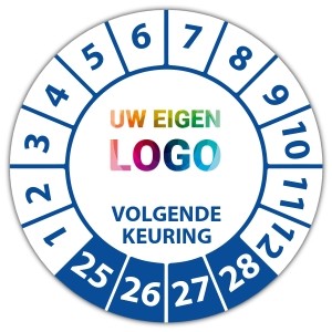 Keuringssticker volgende keuringsdatum - Keuringsstickers met uw logo logo