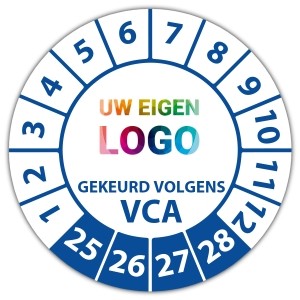 Keuringssticker gekeurd volgens VCA - Keuringslabels logo