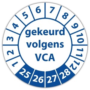 Keuringssticker gekeurd volgens VCA - Keuringslabels