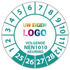 Keuringssticker volgende NEN 1010 keuring -  logo