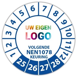 Keuringssticker volgende NEN 1078 keuring - Keuringsstickers op vel logo