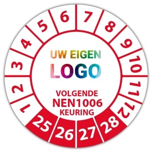 Keuringssticker volgende NEN 1006 keuring -  logo