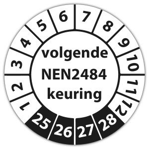 Keuringssticker volgende NEN 2484 keuring - 