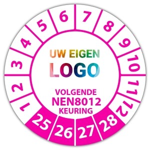 Keuringssticker volgende NEN 8012 keuring -  logo