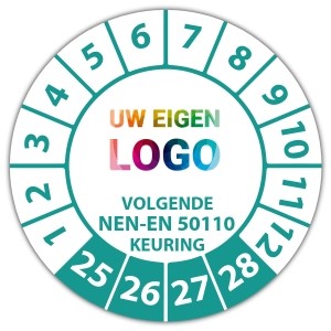 Keuringssticker volgende NEN-EN 50110 keuring -  logo