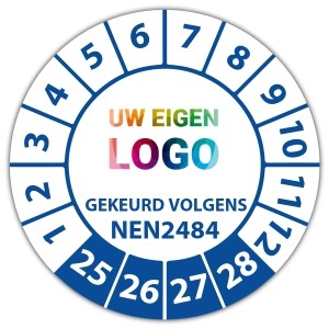 Keuringssticker gekeurd volgens NEN 2484 - Keuringslabels logo