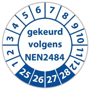 Keuringssticker gekeurd volgens NEN 2484 - Keuringslabels