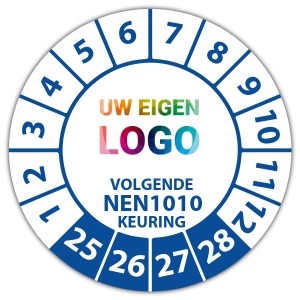 Keuringssticker volgende NEN 1010 keuring -  logo