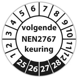 Keuringssticker volgende NEN 2767 keuring - 