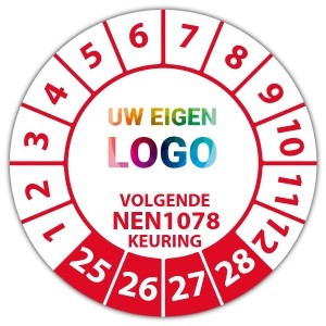 Keuringssticker volgende NEN 1078 keuring -  logo