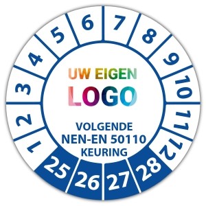 Keuringssticker volgende NEN-EN 50110 keuring -  logo