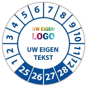 Keuringssticker met uw logo en tekst - Keuringslabels