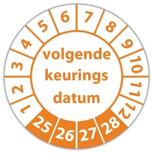 Keuringssticker Ultra Destructable volgende keuringsdatum - Keuringsstickers Ultra Destructable