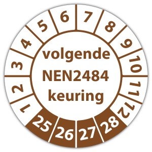 Keuringssticker Ultra Destructable volgende NEN 2484 keuring - NEN2484 keuringsstickers - Ladders en trappen