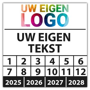 Keuringssticker Ultra Destructable met uw logo en tekst - Keuringslabels