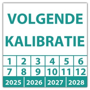 Keuringssticker volgende kalibratie - Keuringsstickers vierkant