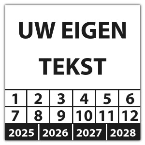 Keuringssticker met uw tekst - Keuringslabels