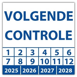 Keuringssticker volgende controle - Keuringsstickers vierkant