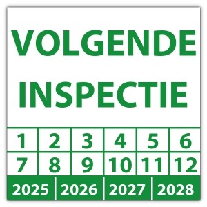 Keuringssticker volgende inspectie - Inspectiestickers