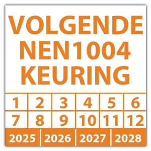 Keuringssticker volgende NEN 1004 keuring - 