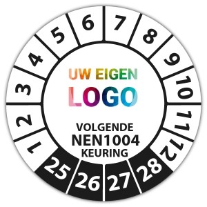 Keuringssticker Ultra Destructable volgende NEN 1004 keuring - NEN1004 keuringsstickers - Rolsteigers logo