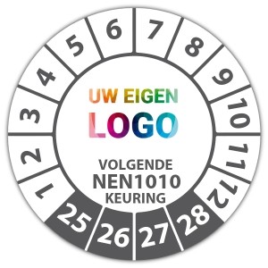 Keuringssticker Ultra Destructable volgende NEN 1010 keuring - Keuringsstickers Ultra Destructable logo