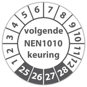 Keuringssticker Ultra Destructable volgende NEN 1010 keuring - 