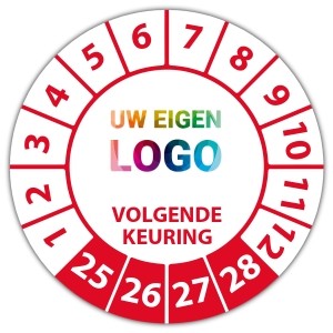 Keuringssticker volgende keuringsdatum - Keuringsstickers op vel logo